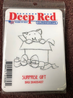 SURPRISE GIFT - DEEP RED RUBBER STAMPS