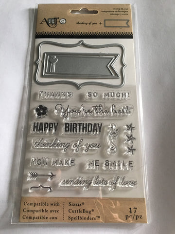 THANKS SO MUCH FRAME STAMP AND DIE SET - ART C SPELLBINDERS – Scrapbook  Outlet - Gina Marie Designs
