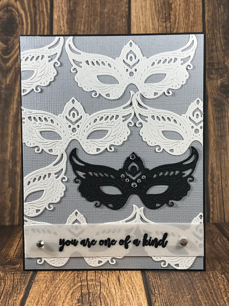FANCY MASK MARDI GRAS DIE - Gina Marie Designs