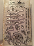 THOUGHTFUL SENTIMENTS WITH FLOWERS STAMP SET - Gina Marie Designs