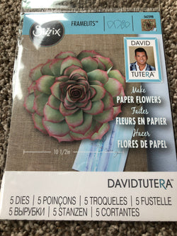 SIZZIX FRAMELITS DIE SET DAVID TUTERA PAPER FLOWERS - LARGE SUCCULENT