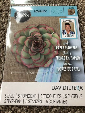 sizzix succulent dies SIZZIX FRAMELITS DIE SET DAVID TUTERA PAPER FLOWERS