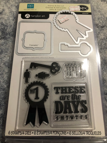 THESE ARE THE DAYS - SIZZIX STAMP AND DIE SET