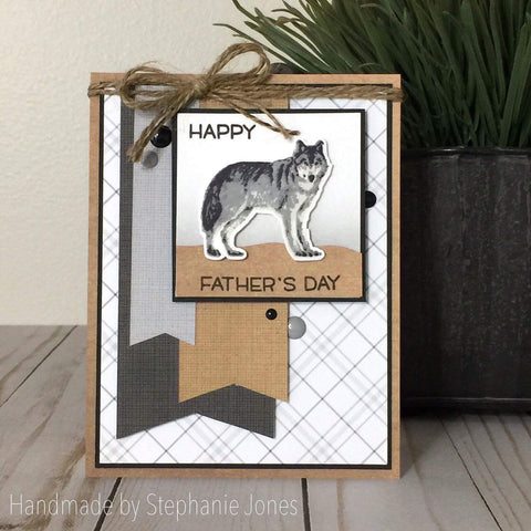 WOLF LAYERED STAMP AND SENTIMENT SET - Gina Marie Designs