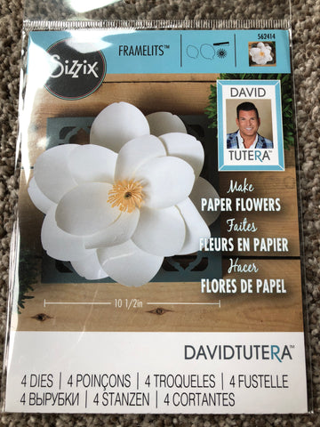 SIZZIX FRAMELITS DIE SET DAVID TUTERA PAPER FLOWERS - LARGE MAGNOLIA DIE SET