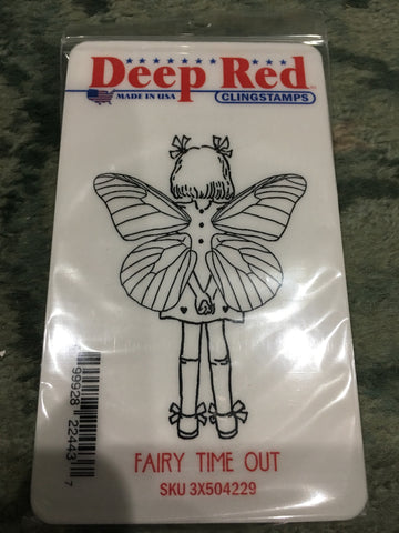 FAIRY TIME OUT - DEEP RED RUBBER STAMPS
