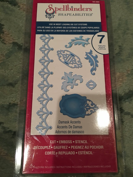 DAMASK ACCENTS SPELLBINDERS DIE SET