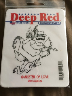 GANGSTER OF LOVE DEEP RED RUBBER STAMPS