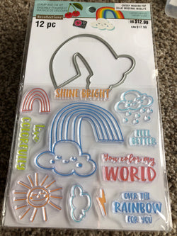 RAINBOW WEATHER THEME STAMP AND DIE SET RECOLLECTIONS