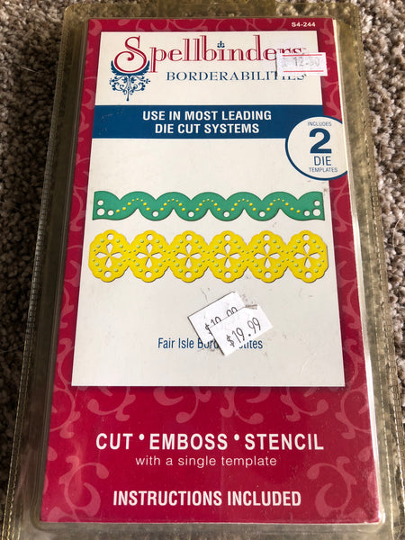 FAIR ISLE BORDERS - SPELLBINDERS DIE SET