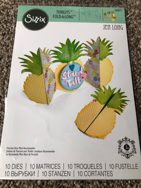 SIZZIX THINLITS FOLD A LONG - PINEAPPLE
