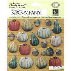 K & COMPANY ENAMEL STICKERS - PUMPKINS AND GOURDS