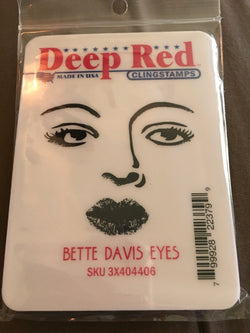 BETTE DAVIS EYES DEEP RED RUBBER STAMPS