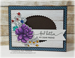 THOUGHTFUL SENTIMENTS WITH FLOWERS STAMP SET - Gina Marie Designs