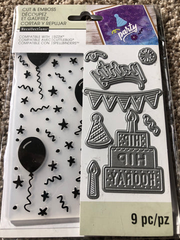 BIRTHDAY DIES & EMBOSSING FOLDER SET RECOLLECTIONS