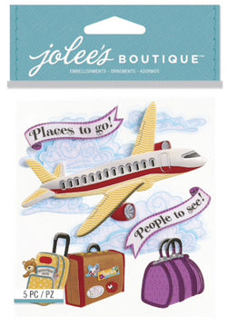 THICK STYLE AIRPLANE - Jolee's Boutique Stickers