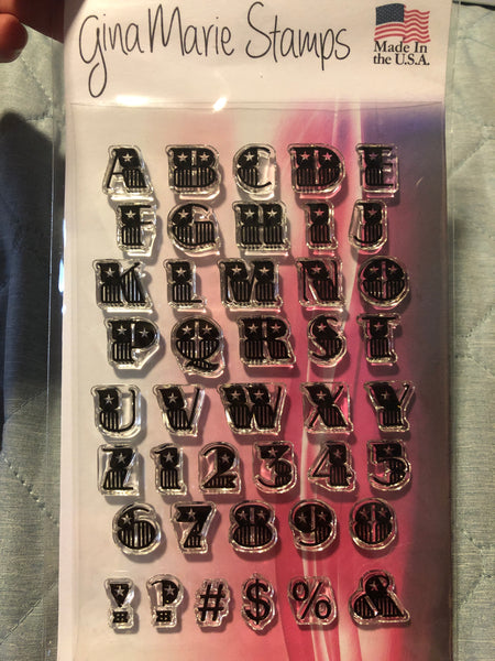 USA FONT STAMPS - Gina Marie Designs