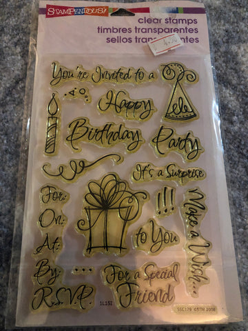 PARTY INVITE - STAMPENDOUS CLEAR STAMPS