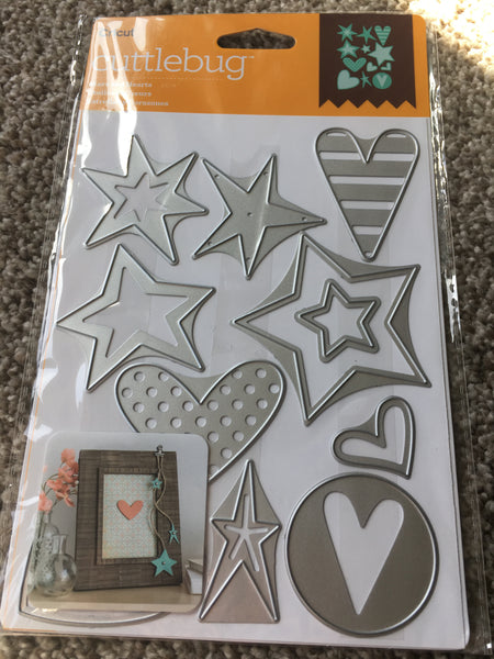 STARS AND HEARTS DIE SET - CRICUT CUTTLEBUG