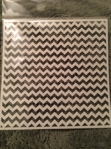 YEAR END SALE - TIGHT CHEVRON 6x6 STENCIL - Gina Marie Designs