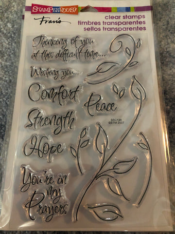 ENCOURAGING WORDS - STAMPENDOUS CLEAR STAMPS