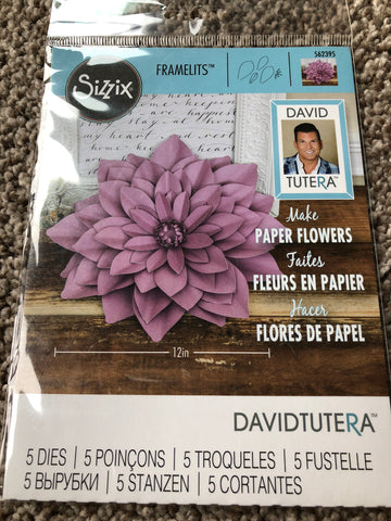 SIZZIX FRAMELITS DIE SET DAVID TUTERA PAPER FLOWERS - LARGE DAHLIA