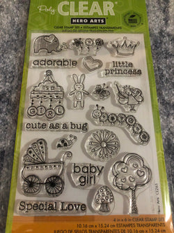 LITTLE GIRL STAMPS - HERO ARTS CLEAR STAMPS