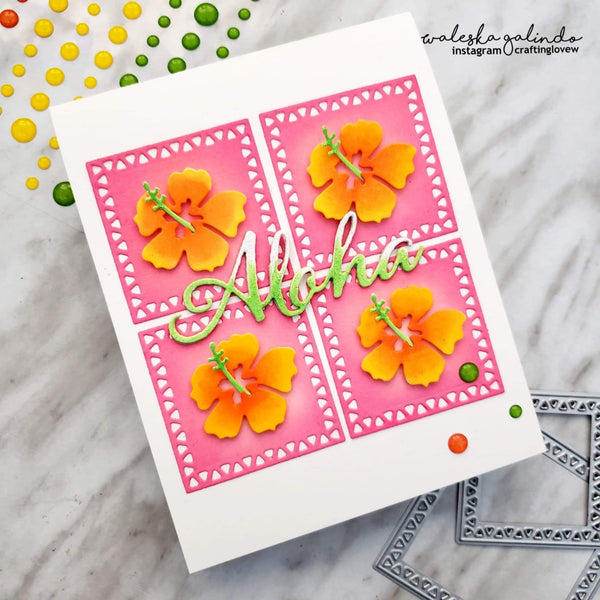 MOSAIC TRIANGLE EDGE SQUARE DIE SET - Gina Marie Designs