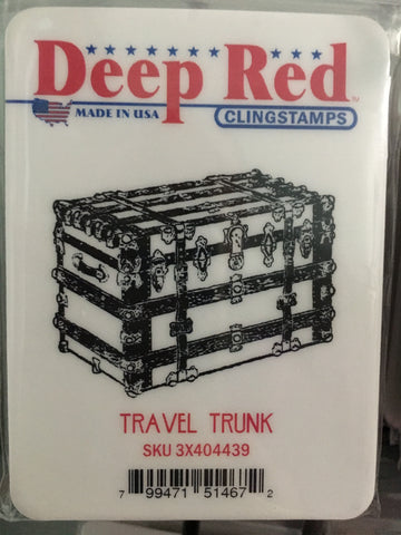 TRAVEL TRUNK - DEEP RED RUBBER STAMPS
