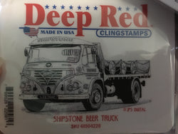 SHIPSTONE BEER TRUCK DEEP RED RUBBER STAMPS