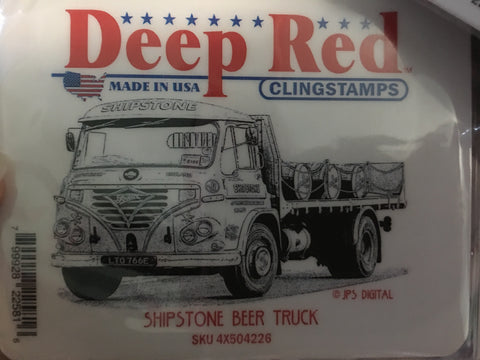 SHIPSTONE BEER TRUCK DEEP RED RUBBER STAMPS