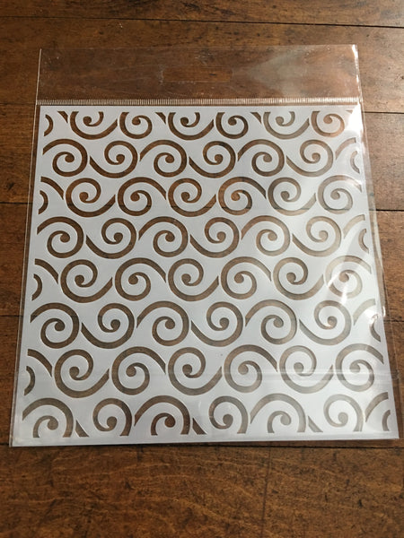 YEAR END SALE - OCEAN WAVES 6x6 STENCIL - Gina Marie Designs