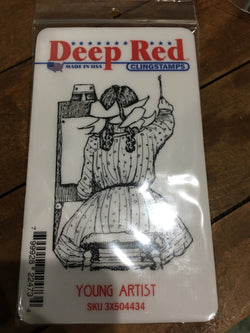 YOUNG ARTIST - DEEP RED RUBBER STAMPS