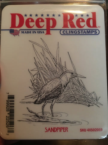 SANDPIPER - DEEP RED RUBBER STAMPS