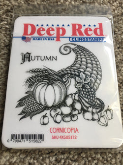 CORNICOPIA - DEEP RED RUBBER STAMPS