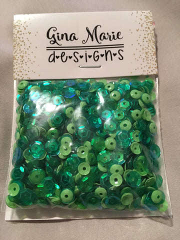 GRASSHOPPER GREEN SEQUIN MIX - Gina Marie Designs