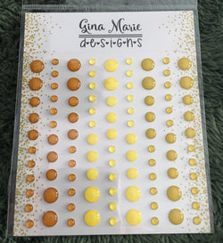HONEY BROWNS CLEAR WITH COLOR ENAMEL DOTS - Gina Marie Designs