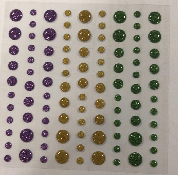 MARDI GRAS SPARKLE Enamel Dot Embellishments