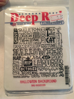HALLOWEEN BACKGROUND - DEEP RED RUBBER STAMPS