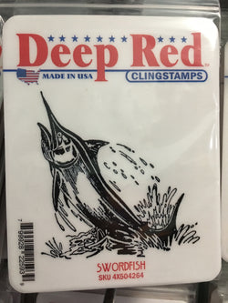 SWORDFISH - DEEP RED RUBBER STAMPS