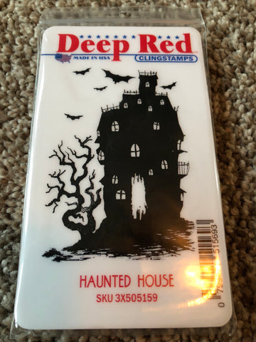 HAUNTED HOUSE - DEEP RED RUBBER STAMPS