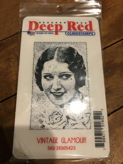 VINTAGE GLAMOUR - DEEP RED RUBBER STAMPS