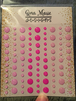 PASSION PINK CLEAR STYLE ENAMEL DOTS - Gina Marie Designs