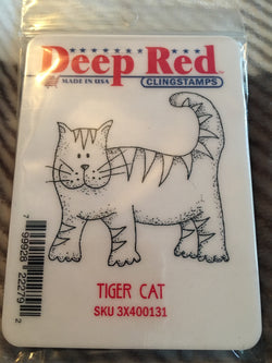TIGER CAT - DEEP RED RUBBER STAMPS