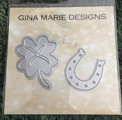 ST PATRICKS HORSESHOE & CLOVER DIE SET - Gina Marie Designs