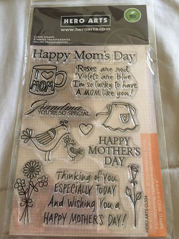 HAPPY MOTHERS DAY - HERO ARTS CLEAR STAMPS