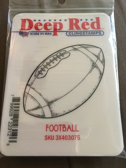 FOOTBALL DEEP RED RUBBER STAMPS