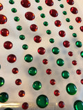 RED & GREEN FOIL MIRROR ENAMEL DOTS - Gina Marie Designs