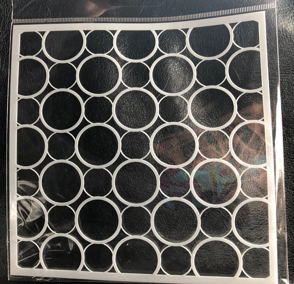 YEAR END SALE - CIRCLE GRID PATTERN - 6x6 STENCIL - Gina Marie Designs