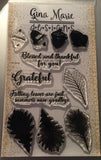FALL LEAVES - GINA MARIE DESIGNS PHOTOPOLYMER CLEAR STAMPS